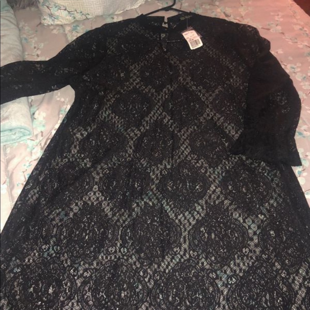 Black sheer dress